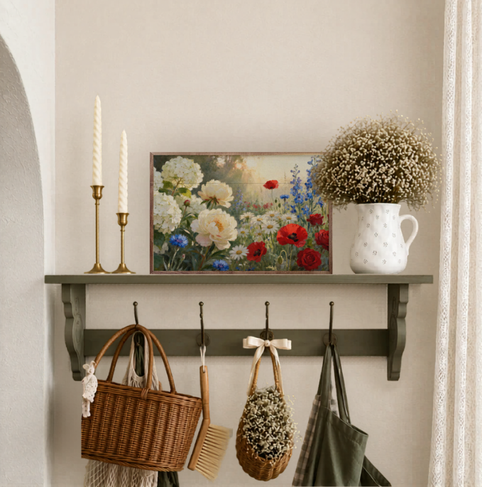Americana Wildflower Garden – Patriotic Wall Art