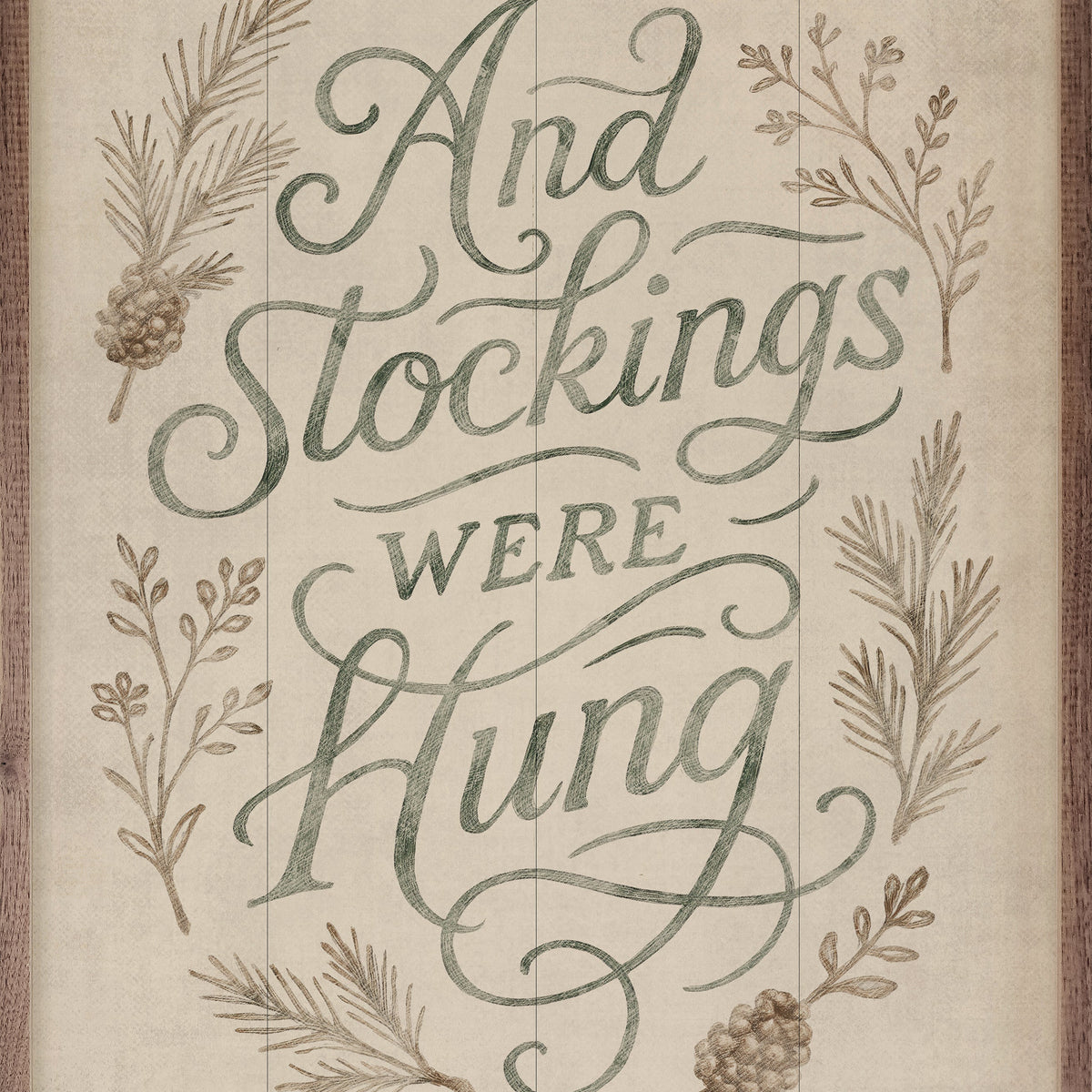 And Stockings Were Hung | Christmas Wall Decor