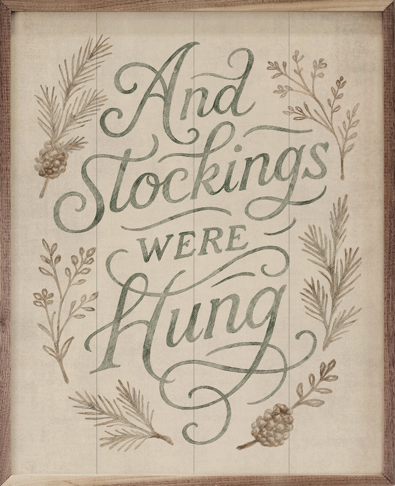 And Stockings Were Hung | Christmas Wall Decor