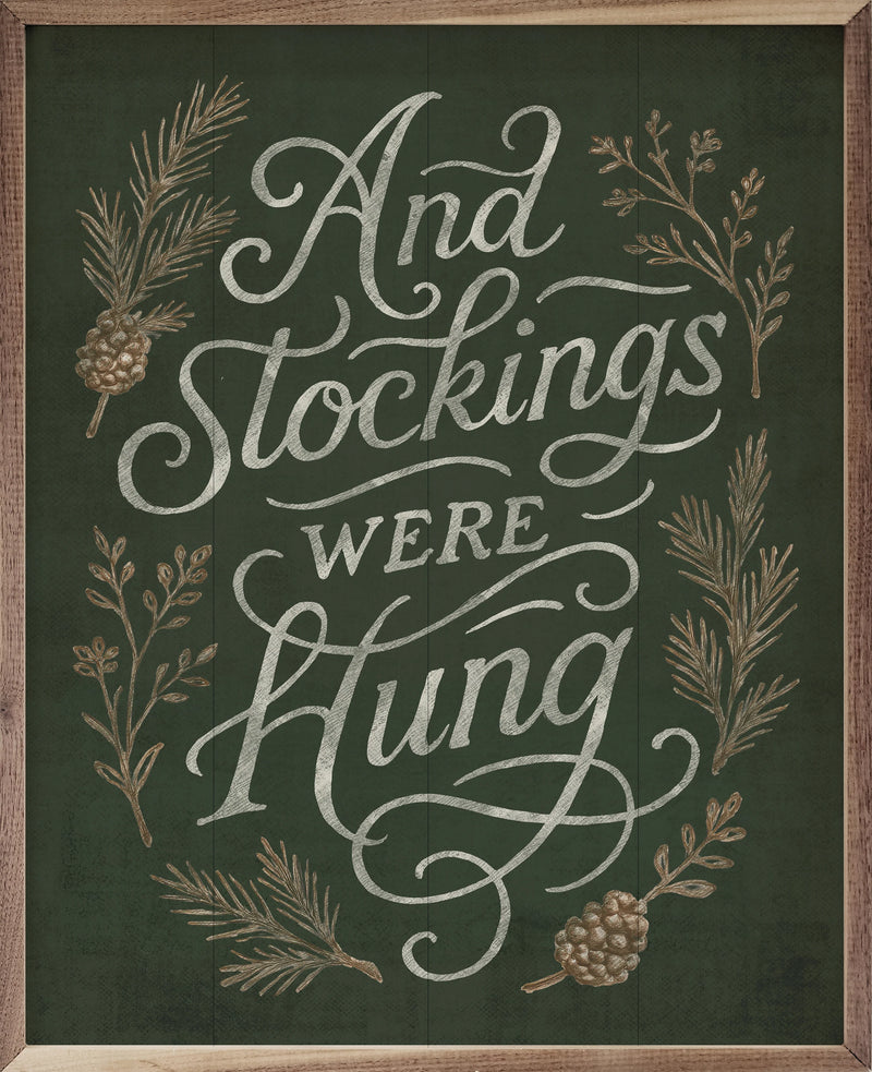 And Stockings Were Hung | Christmas Wall Decor