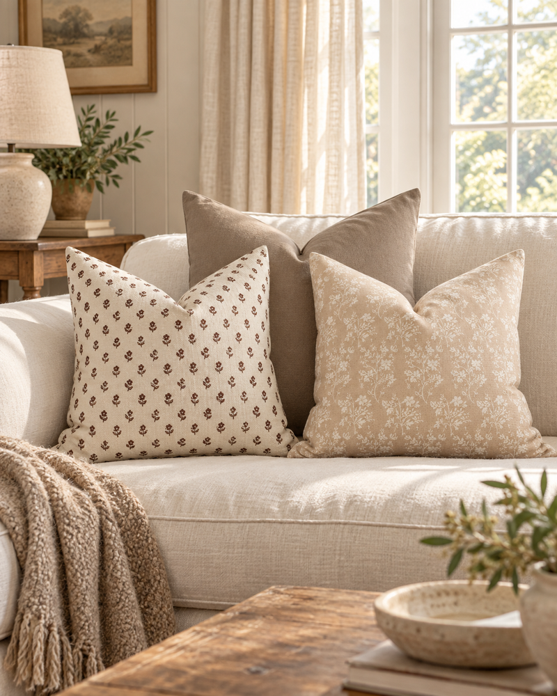 Ashford Pillow Combination | Set of Three Pillow Covers