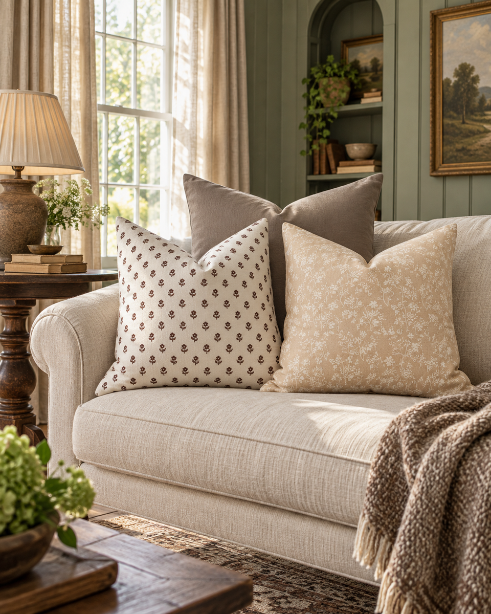 Ashford Pillow Combination | Set of Three Pillow Covers