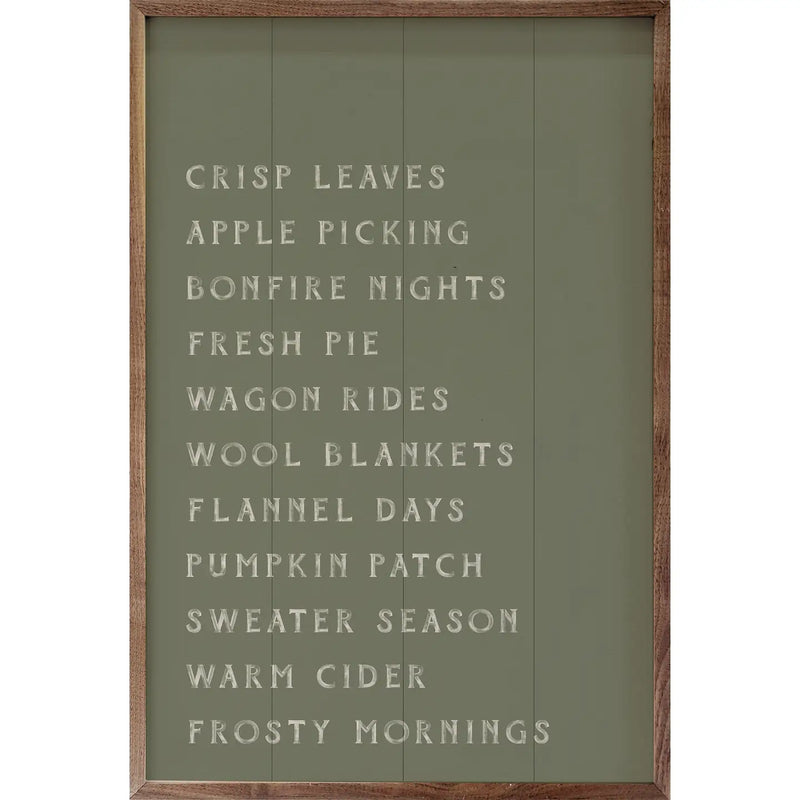 Autumn Activities List