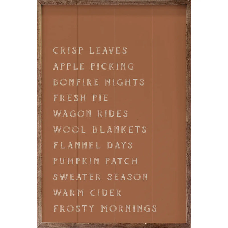 Autumn Activities List