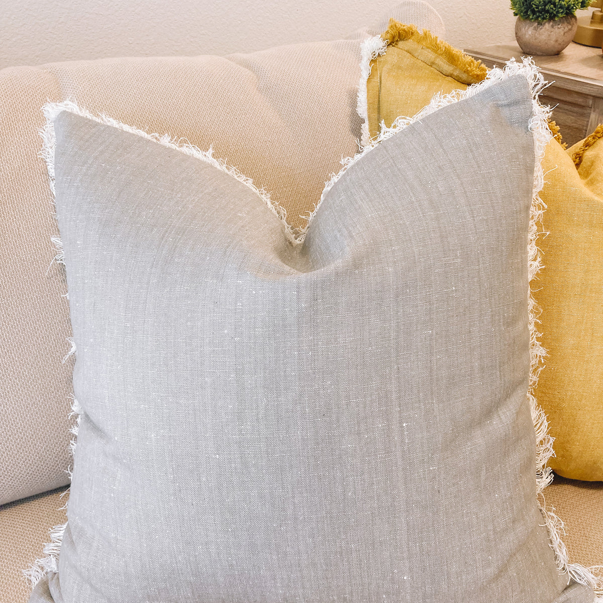 Stone Fringe Pillow Cover