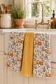 Pumpkin Floral Kitchen Towel Set - Set of 3