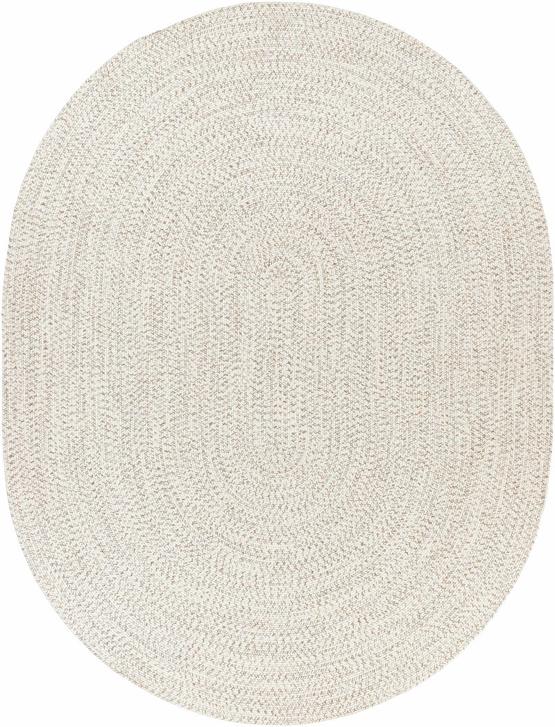 Beige Braided Faux Jute Outdoor Rug