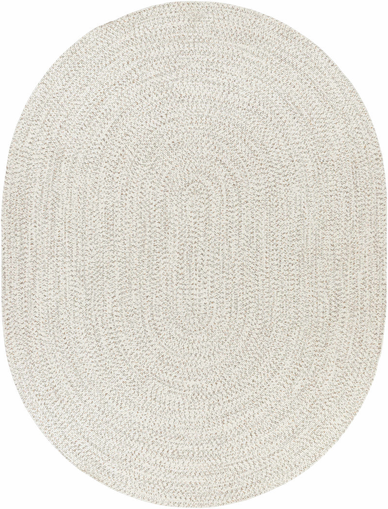 Beige Braided Faux Jute Outdoor Rug