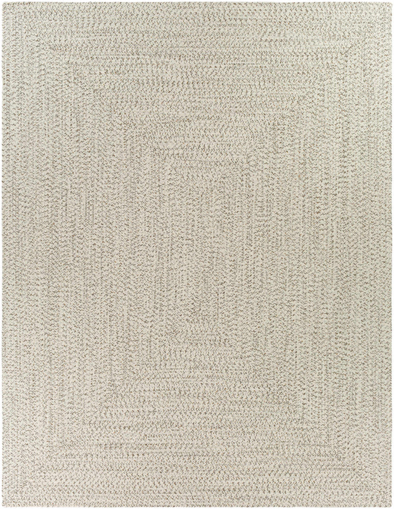 Beige Braided Faux Jute Outdoor Rug
