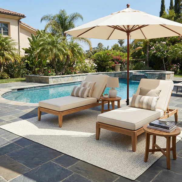Beige Braided Faux Jute Outdoor Rug