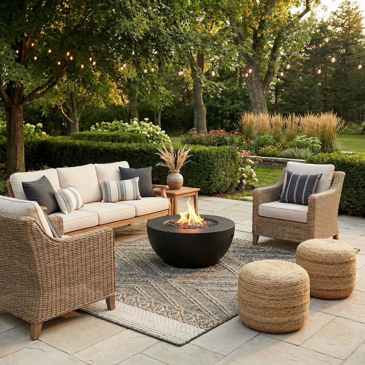 Beige Charcoal Areli Outdoor Area Rug