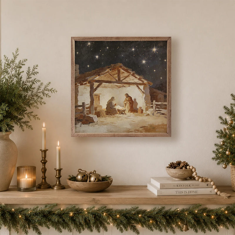 Bethlehem Under The Stars | Nativity Wall Art