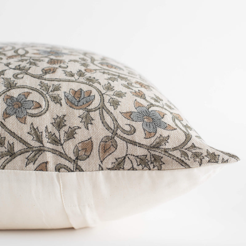 Juliette Floral Block Printed Pillow Cover