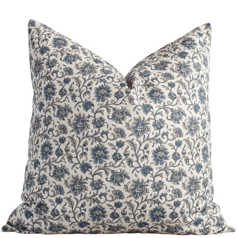 Celine Blue Floral Pillow Cover