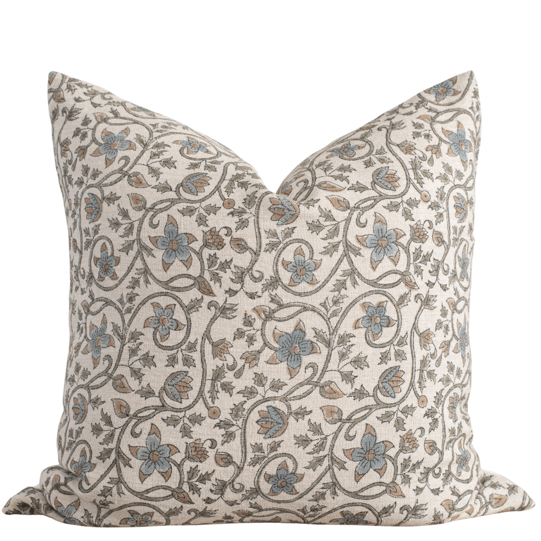 Juliette Floral Block Printed Pillow Cover