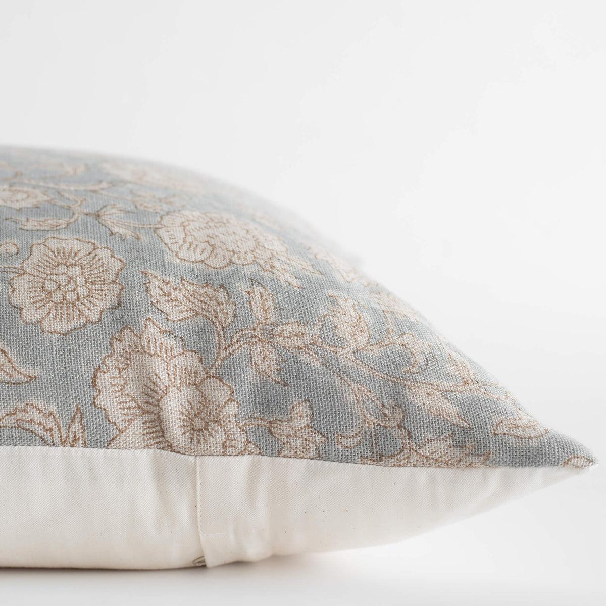 Ivy Floral Block Printed Pillow Cover