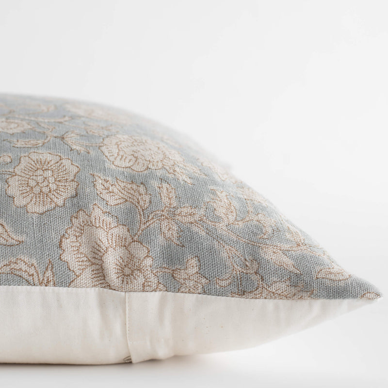 Ivy Floral Block Printed Pillow Cover