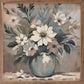 Blue and Tan Florals in Vase