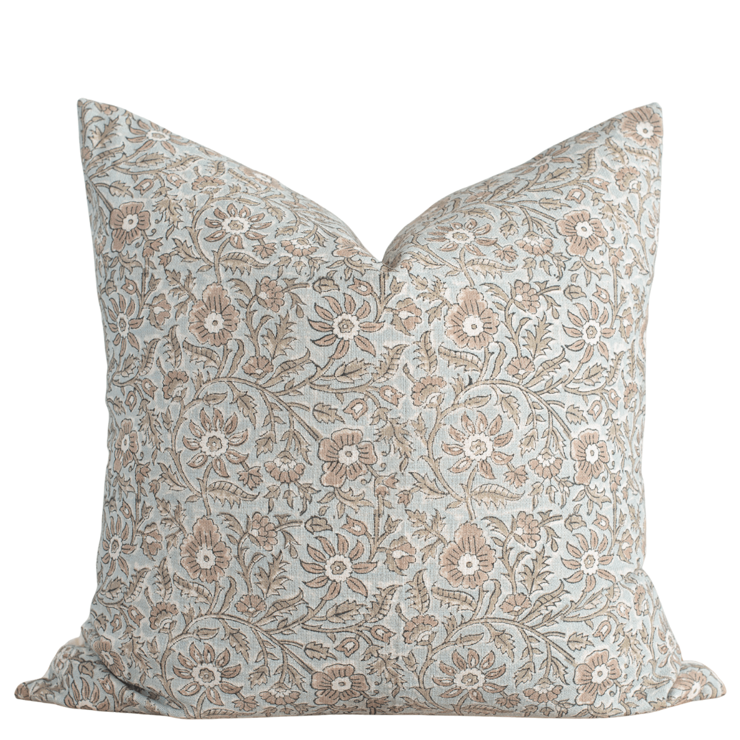 Milena Floral Block Printed Pillow Cover