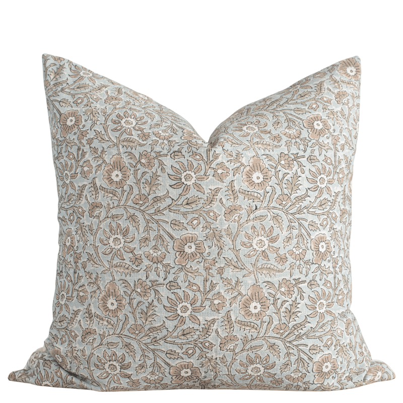 Milena Floral Block Printed Pillow Cover