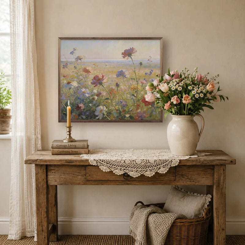 cottage farmhouse floral wall decor