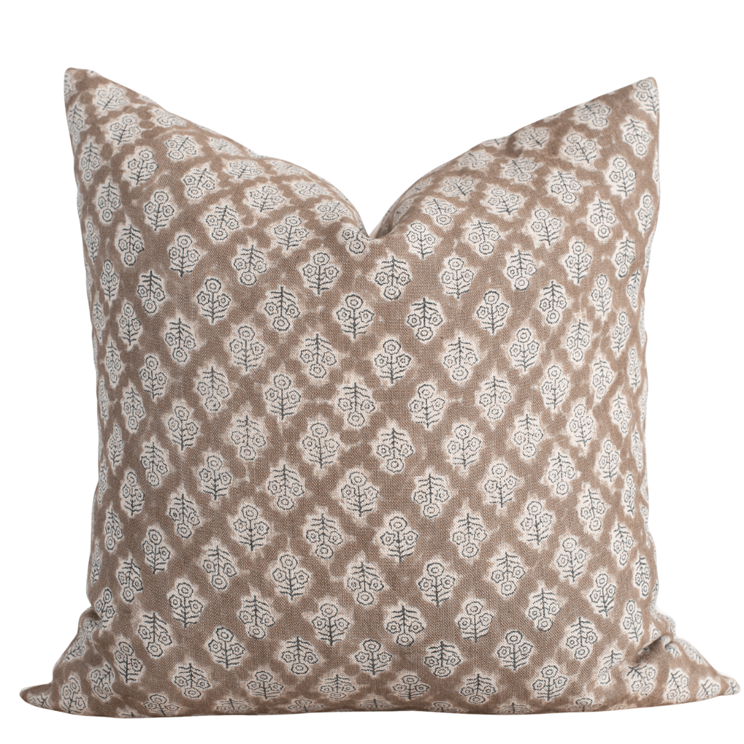 Liora Floral Block Printed Pillow Cover