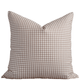 Elodie Taupe Gingham Pillow Cover