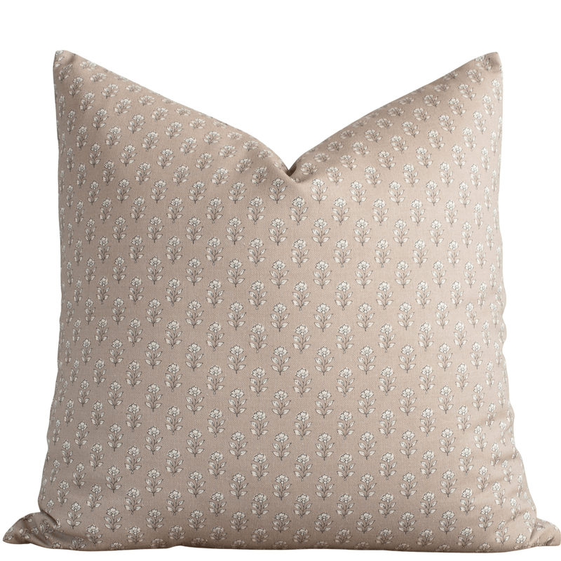 Simone Brown Floral Pillow Cover