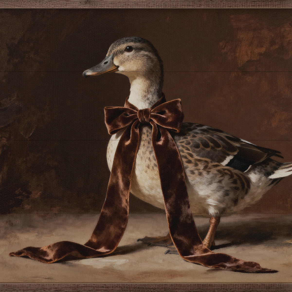 Velvet Bow Small Duck Wall Art