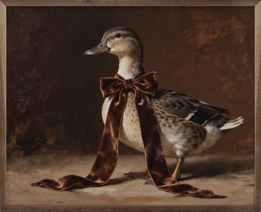 Velvet Bow Small Duck Wall Art