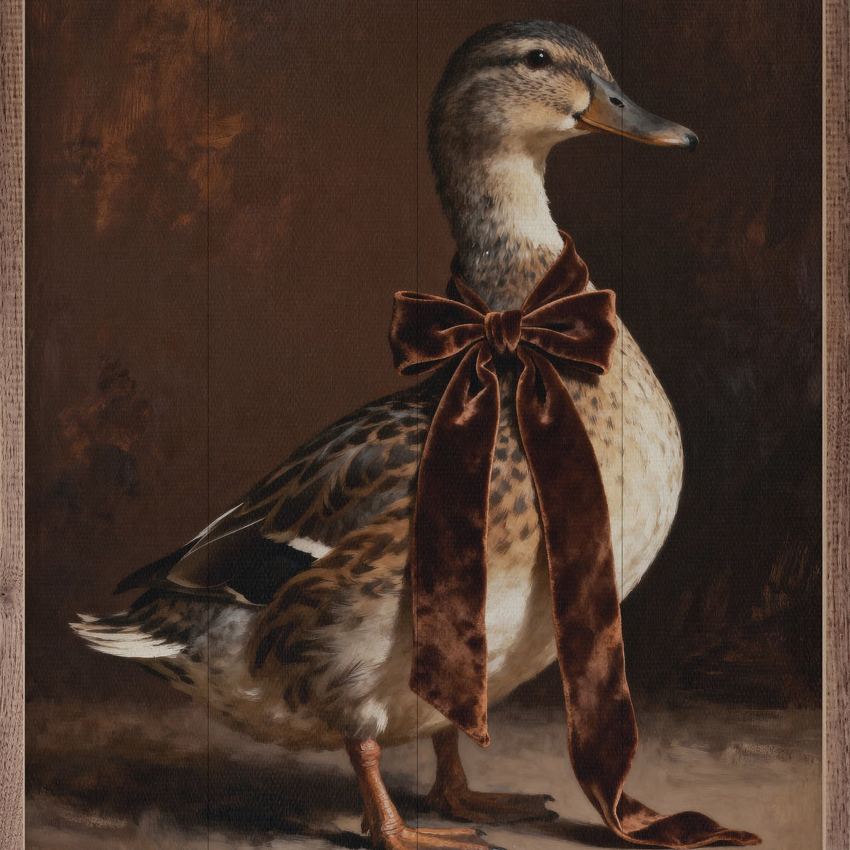 Velvet Bow Duck Wall Art