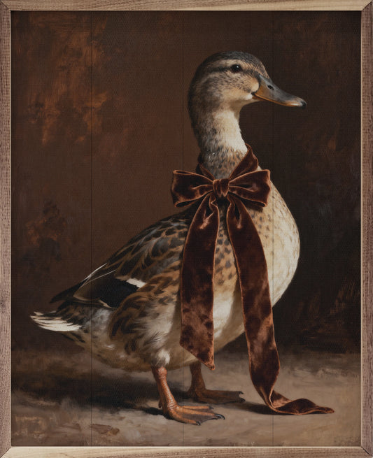 Velvet Bow Duck Wall Art
