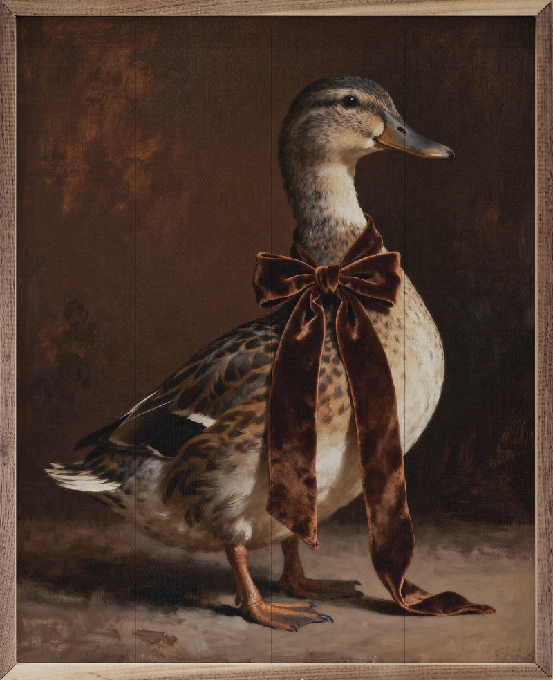 Velvet Bow Duck Wall Art