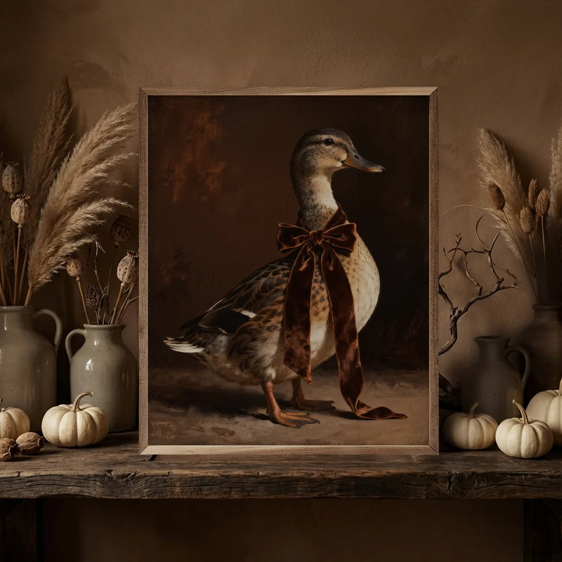 Velvet Bow Duck Wall Art