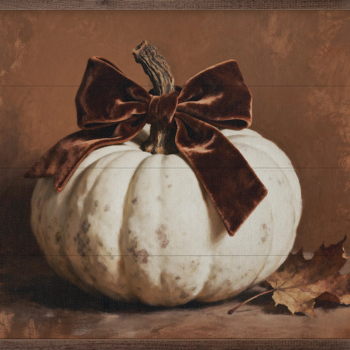 Velvet Bow Pumpkin Wall Art