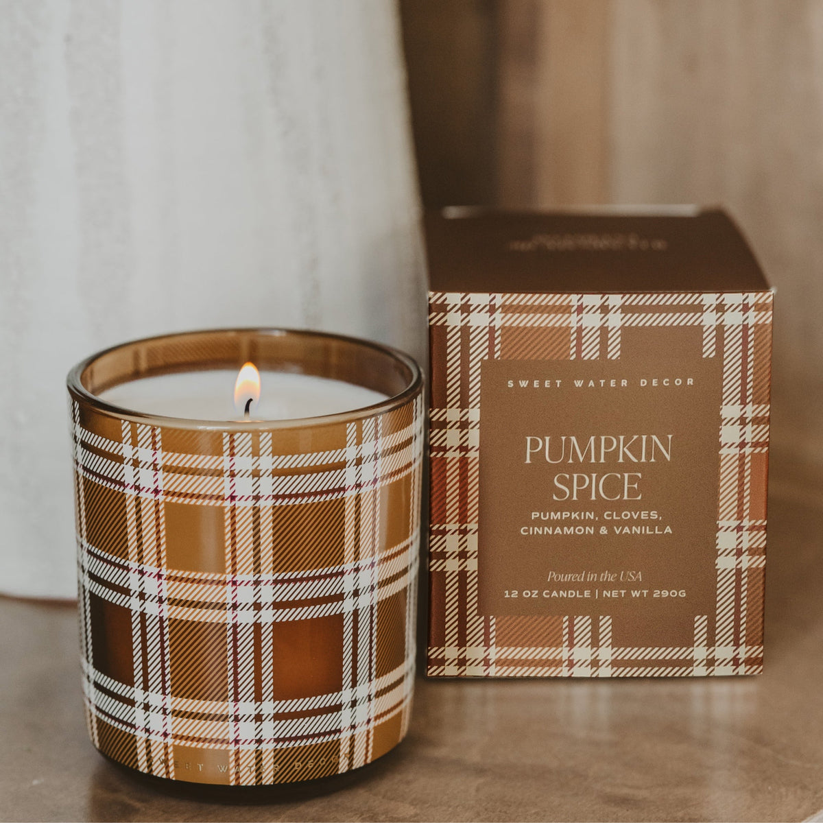 Pumpkin Spice Soy Candle - Boxed Tinted Glass Jar