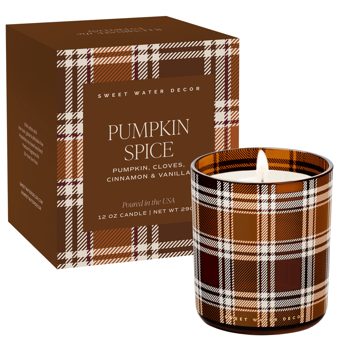 Pumpkin Spice Soy Candle - Boxed Tinted Glass Jar