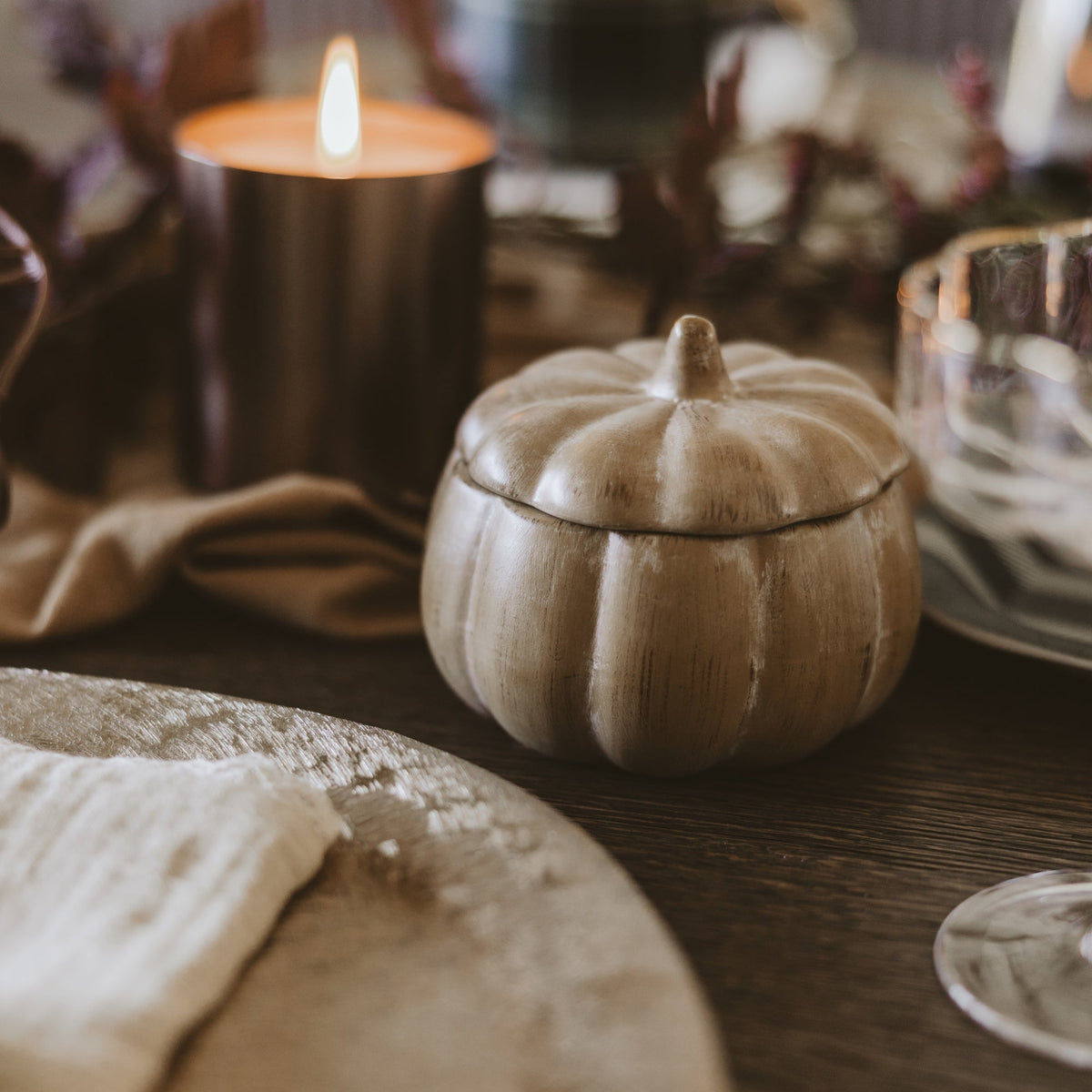 Pumpkin Spice Soy Candle - Ceramic Pumpkin Jar