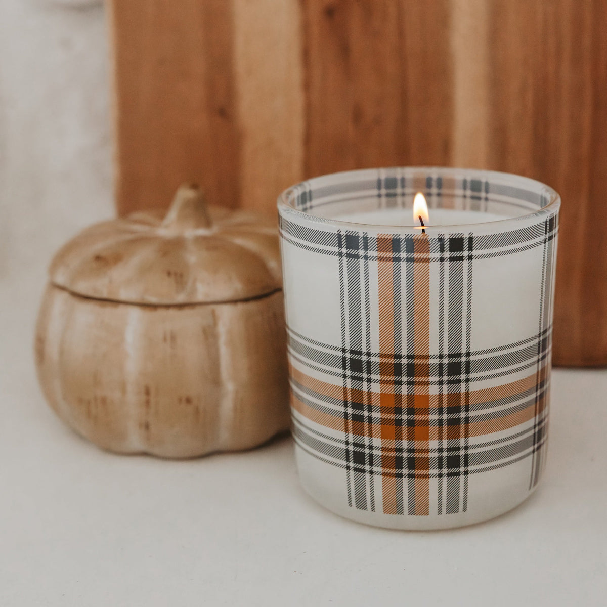 Hello Fall Soy Candle - Boxed Tinted Glass Jar