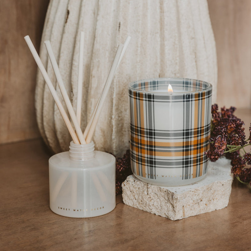 Hello Fall Soy Candle - Boxed Tinted Glass Jar