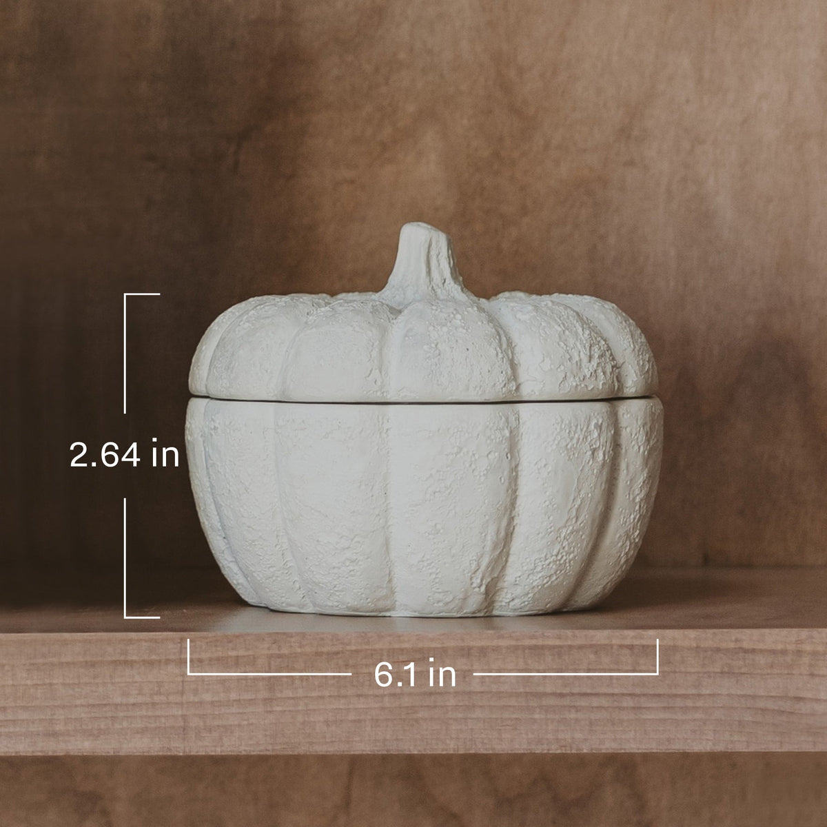 Cashmere + Vanilla Soy Candle - Cement Pumpkin Jar