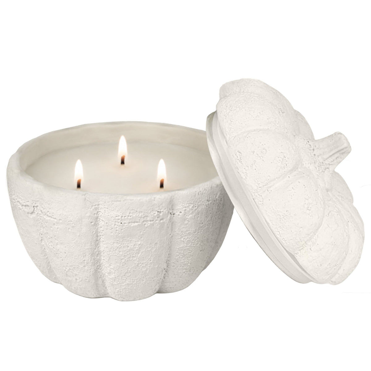 Cashmere + Vanilla Soy Candle - Cement Pumpkin Jar