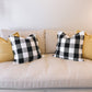 Buffalo Check Fringe Pillow - Black