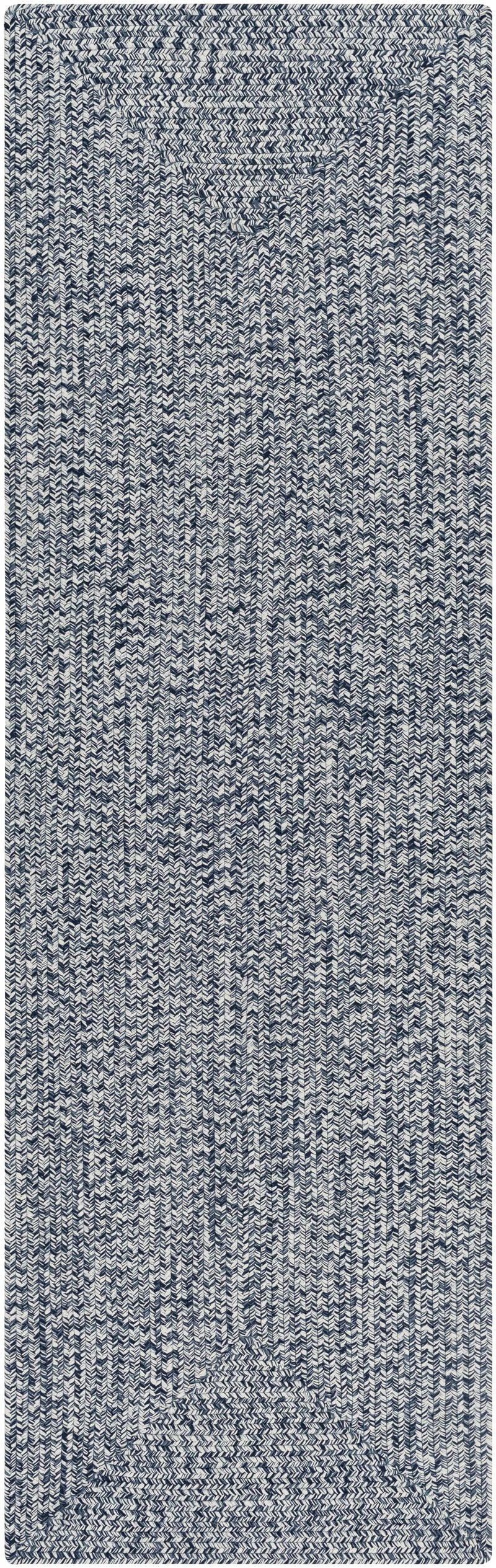 Blue Braided Faux Jute Outdoor Rug