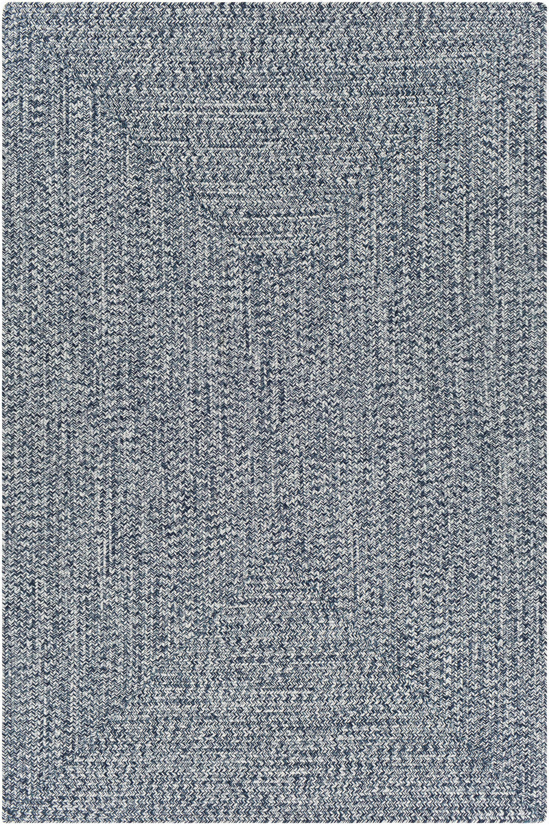 Blue Braided Faux Jute Outdoor Rug