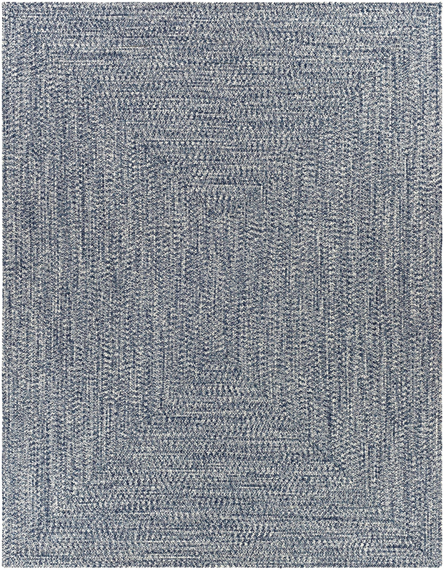 Blue Braided Faux Jute Outdoor Rug