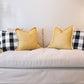 Buffalo Check Fringe Pillow - Black