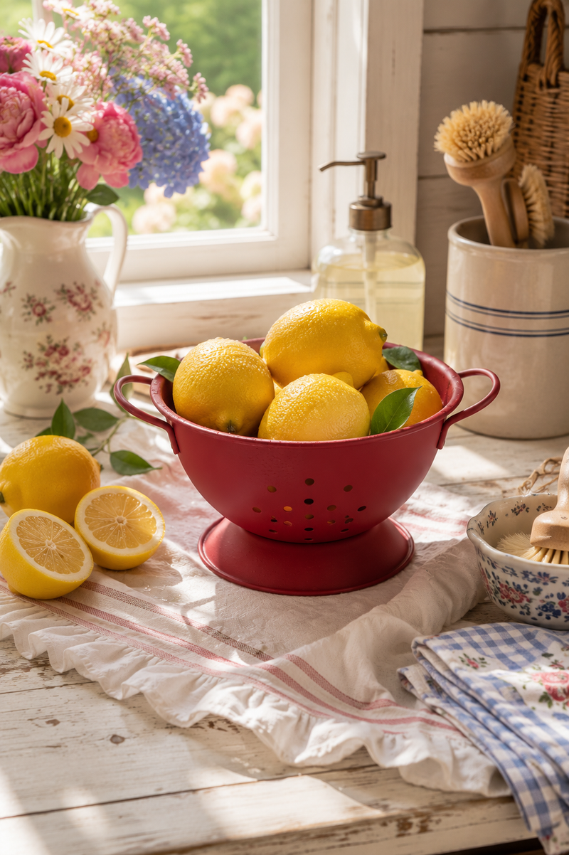 Matte Steel Red Colander - Small