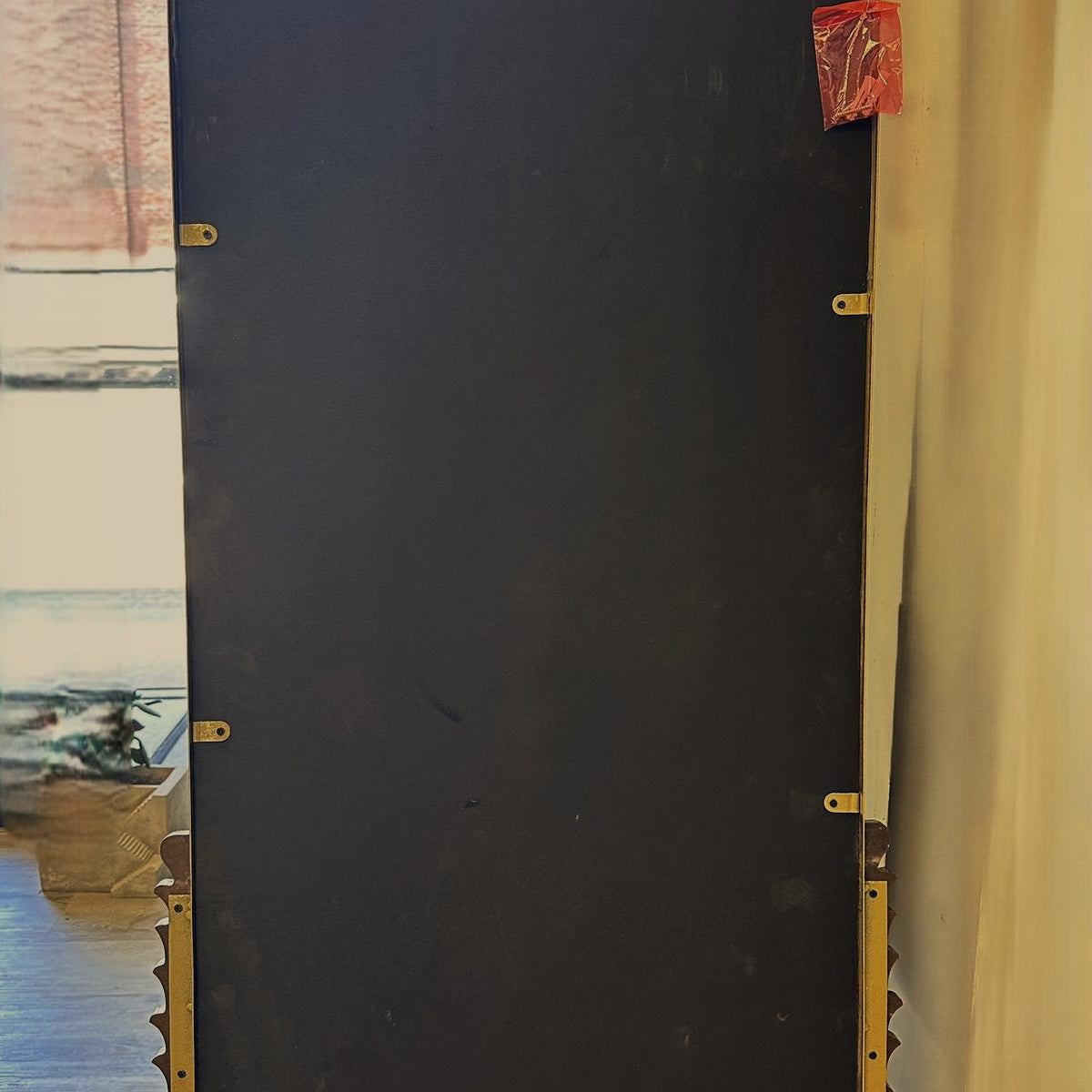 Antique-Style Arched Wall Mirror with Gold Finish Frame
