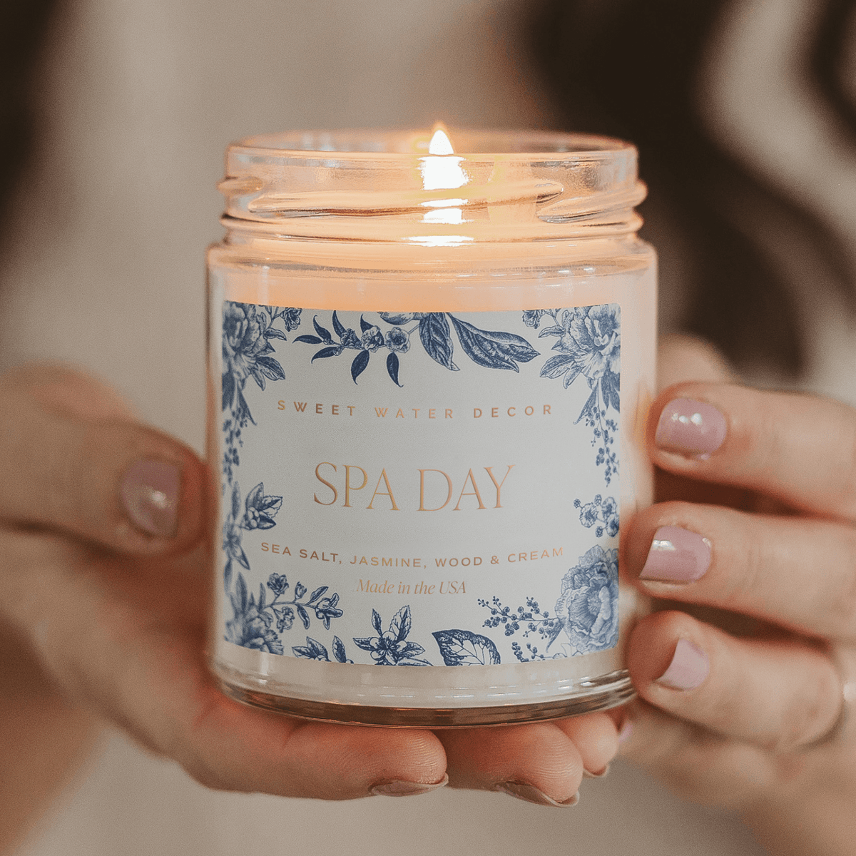 Spa Day Blue Delft Candle
